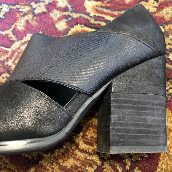 *ANTELOPE* Genuine Leather 903 Hi Banded Block Heel Black Shoes - Size 6.5 - Picture 11 of 16